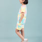 Pure Cotton Tie-Dye Summer Night Dress for Girls Kids (Multi Colour) - Tweeny Mini