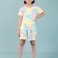 Pure Cotton Tie-Dye Summer Night Dress for Girls Kids (Multi Colour) - Tweeny Mini