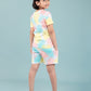 Pure Cotton Tie-Dye Summer Night Dress for Girls Kids (Multi Colour) - Tweeny Mini