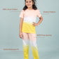 Ombre Tie-Dye Girls Nightsuit for Kids Girls with Pyjama Set (Yellow Peach) - Tweeny Mini