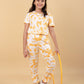 Pure Cotton Tie-Dye Joggers Kids Girls With Crop Top (Iced Mango) - Tweeny Mini