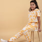 Pure Cotton Tie-Dye Joggers Kids Girls With Crop Top (Iced Mango) - Tweeny Mini