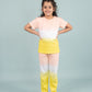 Ombre Tie-Dye Girls Nightsuit for Kids Girls with Pyjama Set (Yellow Peach) - Tweeny Mini