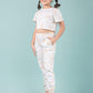 Pure Cotton Tie-Dye Joggers Girls Kids Co-ord Set (Beige) - Tweeny Mini