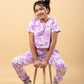 Trendy Summer Tie-Dye Joggers Kids Girls with Crop Top (Lavender) - Tweeny Mini