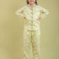 Tiger Cub Printed Nightwear For Girls Kids (Yellow) - Tweeny Mini