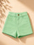 Lime Green Denim Shorts for Kids Girls