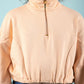 Premium Terry Cotton Zippered Sweatshirt for Girls Kids (Peach) - Tweeny Mini
