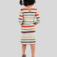 Multi Striped Long Sleeve Dress - Tweeny Mini