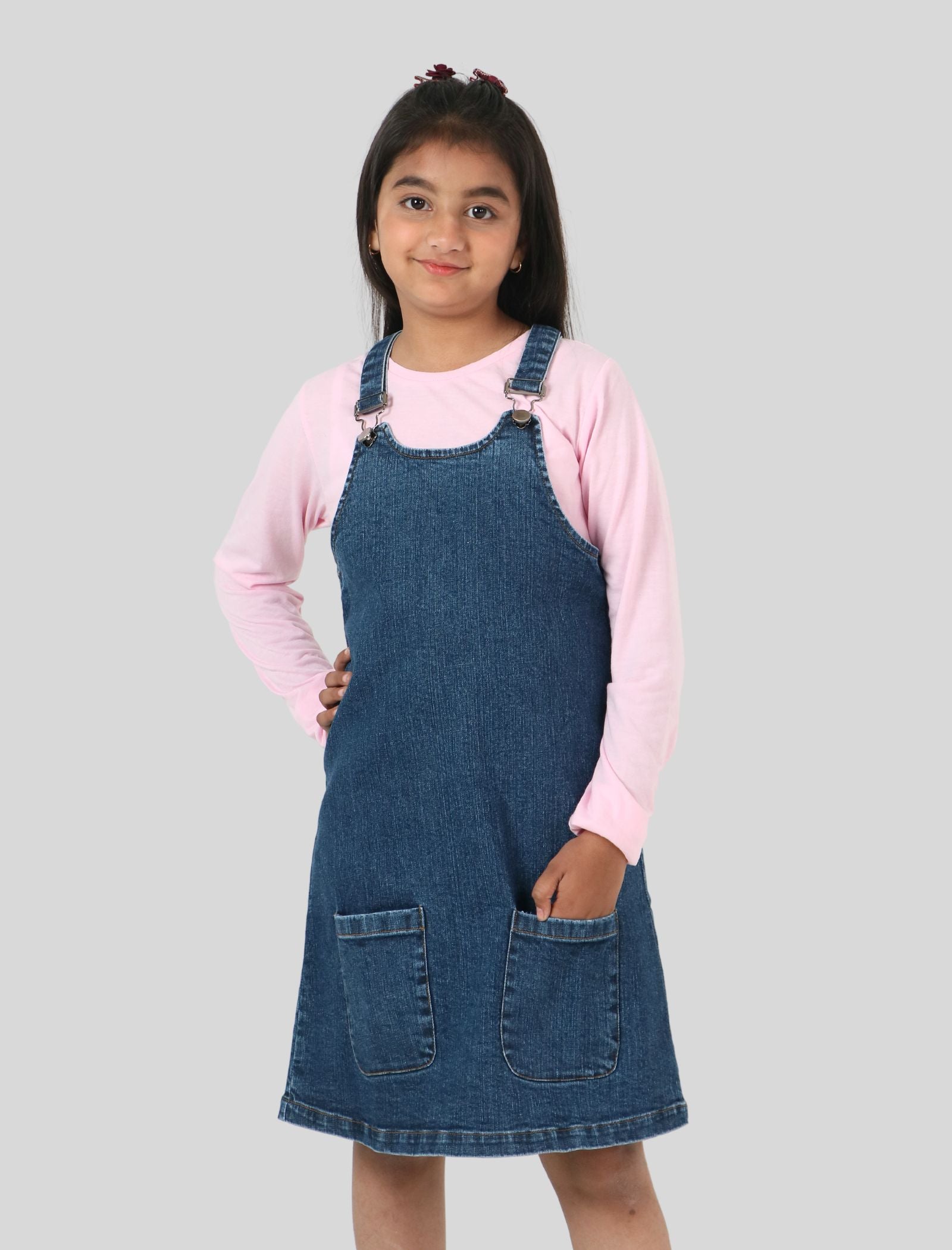 Wonder Nation Baby & Toddler Girl Top and Pinafore Dress, 2 Piece Set, 12  Months-5T - Walmart.com