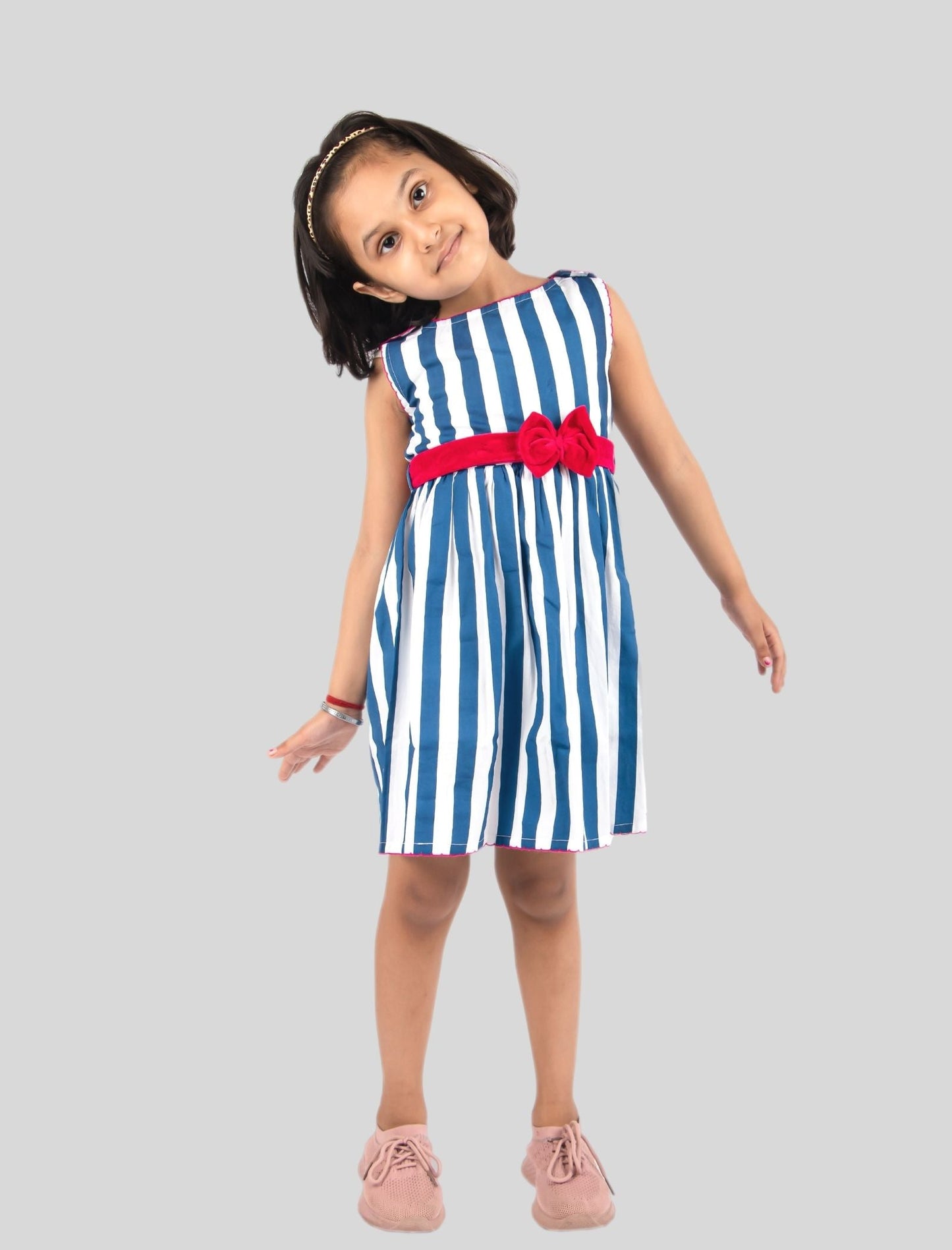 Blue Striped Dress - Tweeny Mini