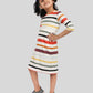 Multi Striped Long Sleeve Dress - Tweeny Mini