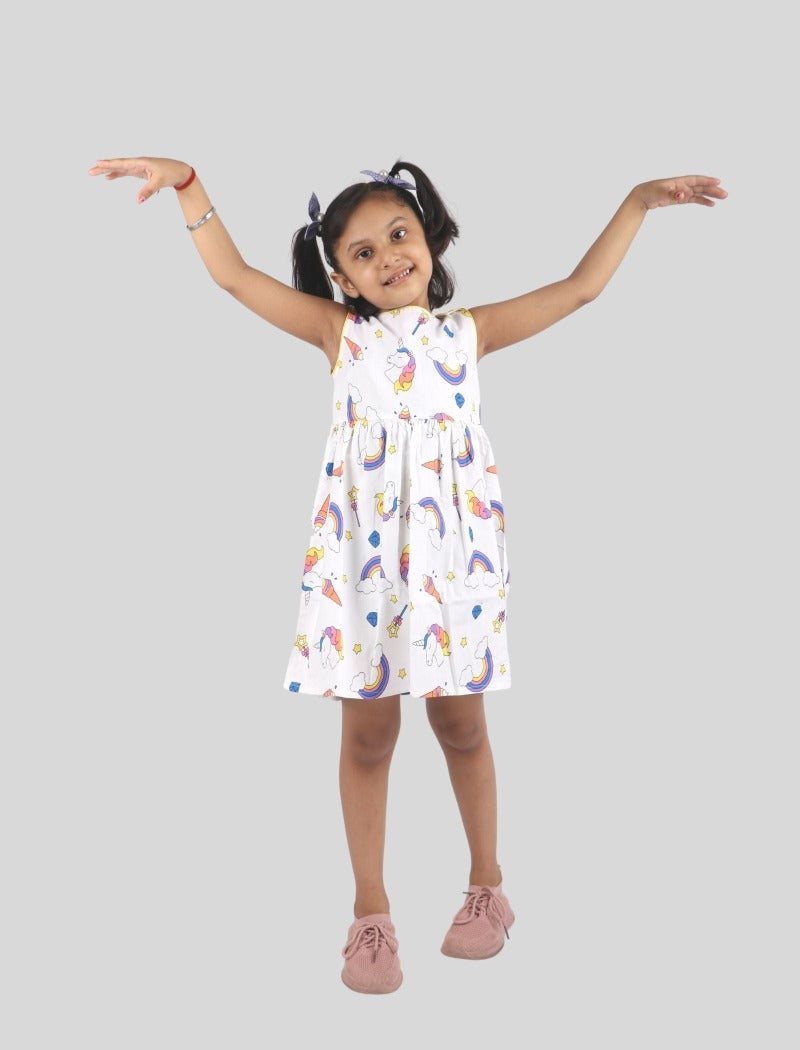 Buy The Boo Boo Club 100% Organic Cotton Muslin printed frock dress for  baby girls and kids dresses | kids wear | girls dress | baby girl dresses | kids  dress |