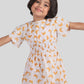 Butterfly Printed Cotton Frock for Girls Kids (White) - Tweeny Mini
