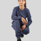 Premium Cotton Fleece Winter Tracksuit for Girls Kids (Navy Blue) - Tweeny Mini